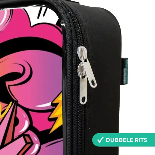 Girly graffiti Kinderkoffer - Zwart klein -rits_NL