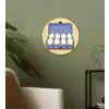 Eieren - Doos - Minimalistisch - Blauw Wandcirkel plexiglas klein -sfeer3