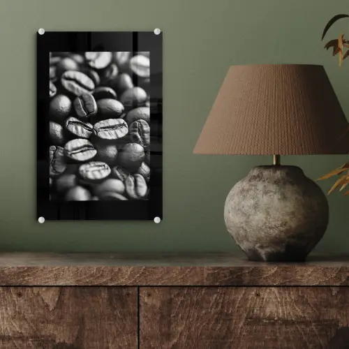 Koffiebonen - Zwart - Vintage plexiglas 5mm klein -sfeer3