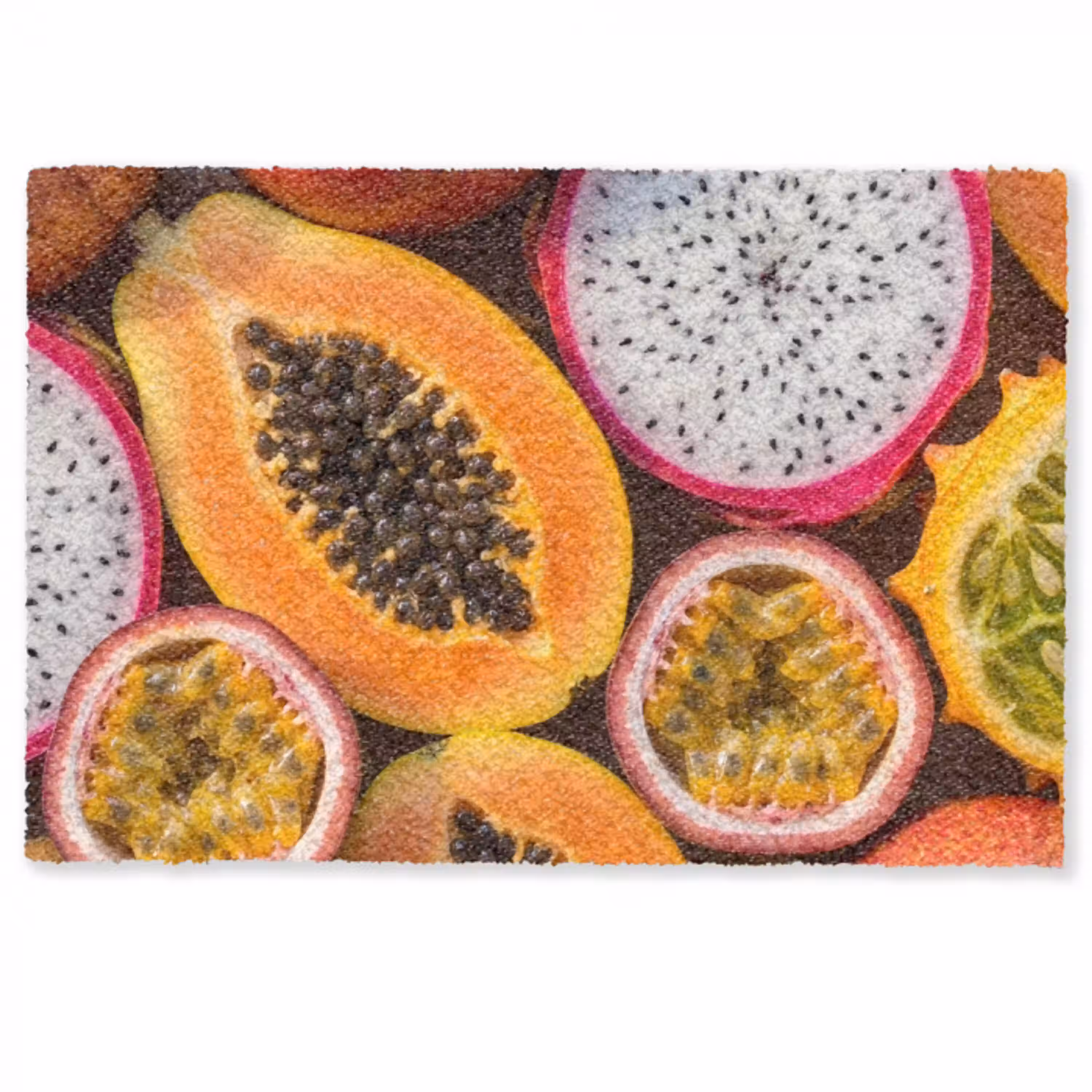 Fruit - Geopend - Tropisch - Eten - Kleurrijk Deurmat klein -zkaufland3d