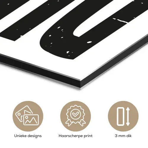 Zwart - Decoratie - Vintage - Eten aluminium wit klein -closeup_NL