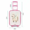 Bohemian paard in beige tinten Kinderkoffer - Roze klein -productfoto_formaten