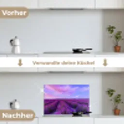 Lavendel - Paars - Bloemen - Natuur keuken achterwand spatscherm klein -voor_na_DE