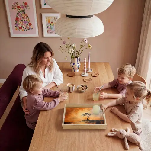 Boom - Landschap - Oranje Dienblad Rechthoek middel -sfeer4