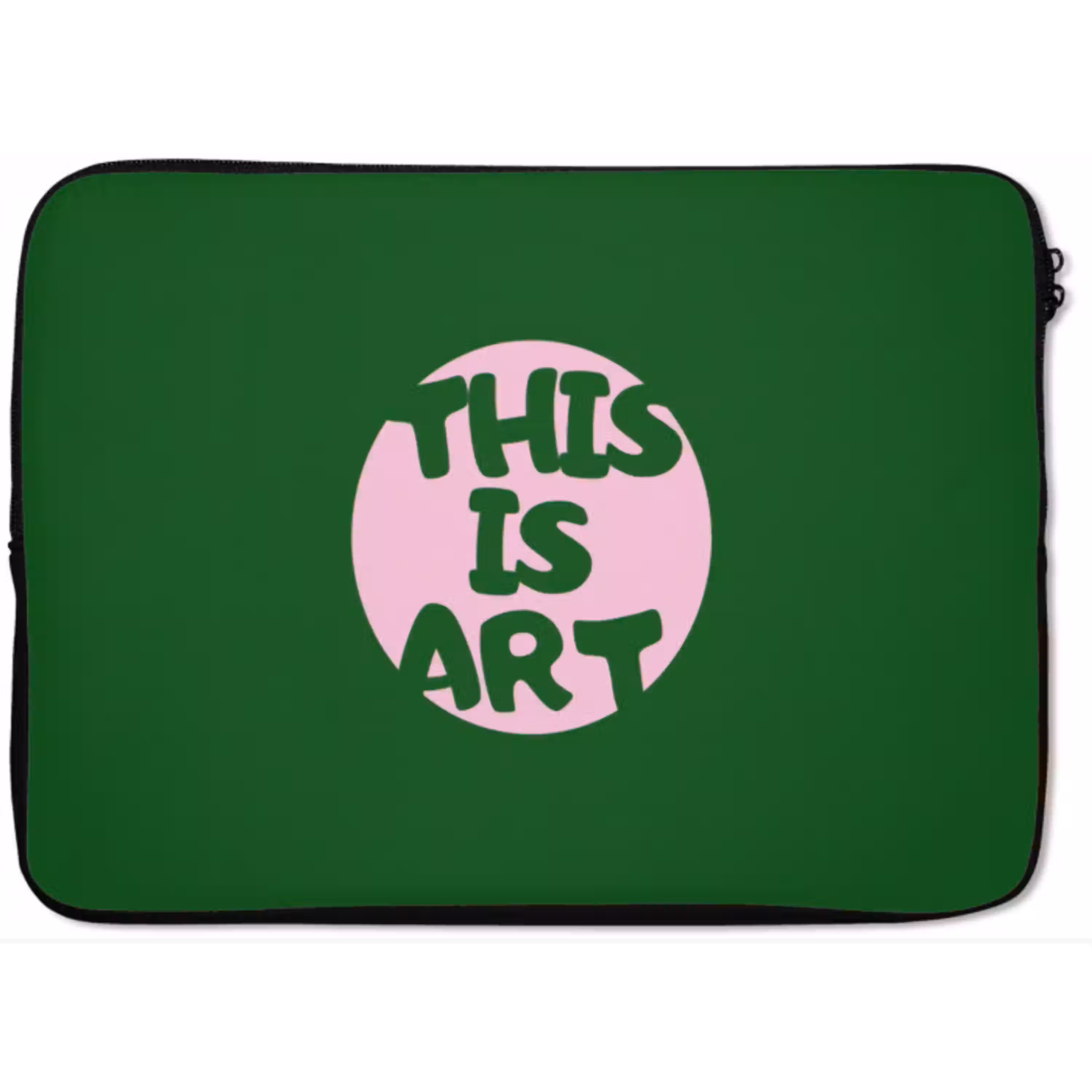 Cirkel - Roze - Tekst - Art laptophoes neopreen klein -zkaufland3dotto