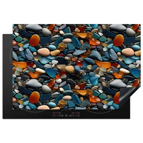 Glasachtig - Levendige - Stenen Inductie beschermer vinyl 3mm klein 276 -3d