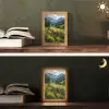 Veld - Hek - Bergen - Bloemen Light Box met kabel (Tafellamp) klein -sfeer3