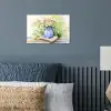 Vaas - Delftsblauw - Madeliefjes poster papier klein -sfeer2