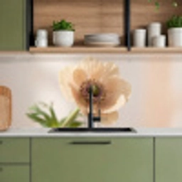 Bloem - Minimalistisch - Groen keuken achterwand 2 middel -sfeer3
