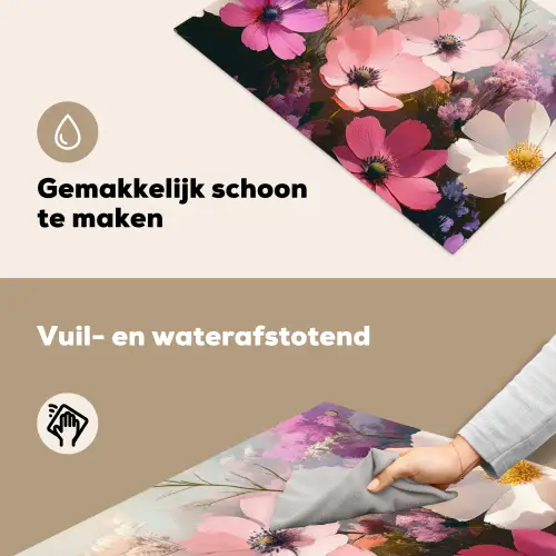 Bloemen - Kleurrijk - Bloei Inductie beschemer met haakjes klein -ky-schoon-nl