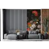 Stilleven met bloemen en een horloge - Schilderij van Abraham Mignon fotobehang vinyl groot -bank