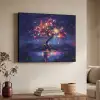 Kosmisch - lichtboom - Kerst - Kleurrijk Textielframe zwart klein -sfeer3