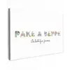 Pake & Beppe - Lettercollage Tuinposter op houten frame 2 cm dik klein -3d