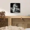 Paard - Hout - Schaalbord - Zwart plexiglas 5mm klein -sfeer4