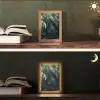 Groen - Bladeren - Glad - Nerven Light Box met kabel (Tafellamp) klein -sfeer3