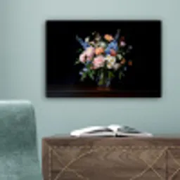 Pastel - Bloemen - Glazen - Vaas canvas 2cm klein -sfeer4