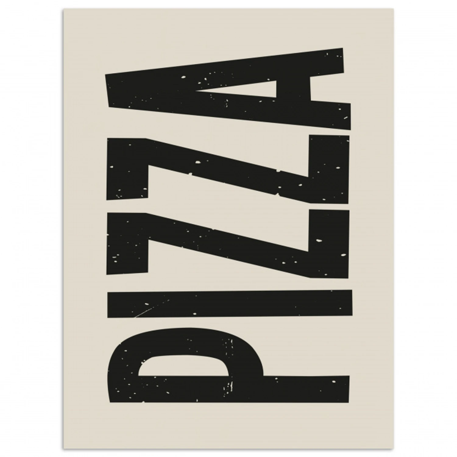 Pizza - Decoratie - Japandi - Vintage poster papier klein -3d