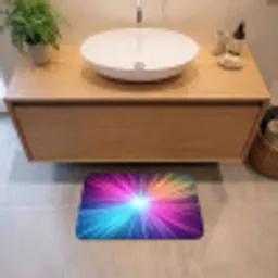 Abstract - Light - Burst - Modern - Colorful Badmat klein -sfeer1