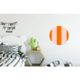 Strepen - Modern - Oranje Wandcirkel aluminium klein 190 -kinderkamer