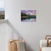 Bergen - Bos - Water - Lucht - Roze - Paars tuinposter los doek klein -sfeer8