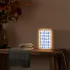 Patroon - Huizen - Blauw Light Box met kabel (Tafellamp) klein 925 -sfeer4