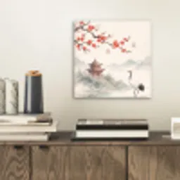 Kraanvogel - Azië - Klassiek aluminium wit klein -sfeer1