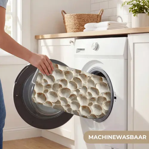 Schelpen - Waaiervorm - Wit WCmat klein 1009 -USP_WasbaarNL