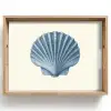Ribbels - Blauw - Schelp Dienblad Rechthoek middel -z3d_shopping