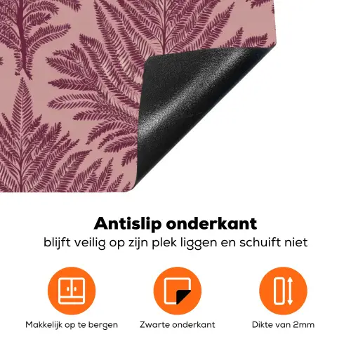 Varen - Patroon - Paars Inductie beschermer vinyl 3mm klein 276 -zzzzzzz-td-onderkant