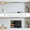 Ik gooi dingen in de pan en duim - Keuken - Quotes - Spreuken - Humor keuken achterwand spatscherm klein -voor_na_NL