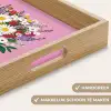 Bloemen - Quote - Kaartje - Kleurrijk Dienblad Rechthoek middel -USP_HandgreepNL