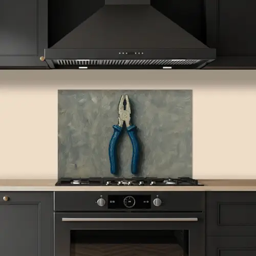 Tang - Schilderij - Textuur - Verf keuken achterwand spatscherm klein -sfeer1