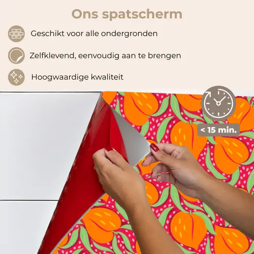 Perziken - Oranje - Zomers keuken achterwand spatscherm klein 900 -spatscherm_NL