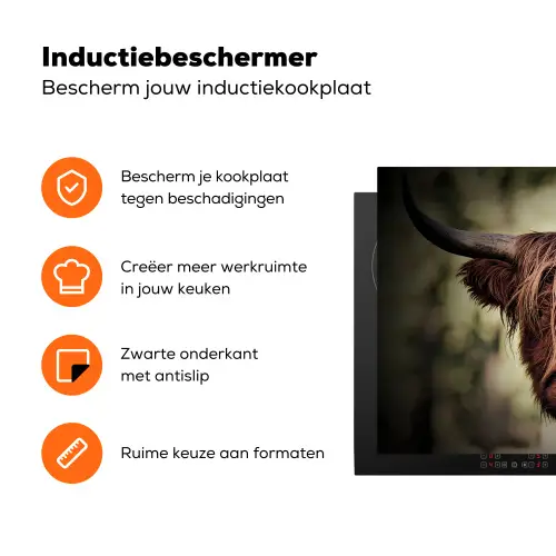 Schotse hooglander - Licht - Portret - Natuur Inductie beschermer vinyl 3mm klein -zzzzzzz-td-ups