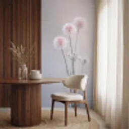 Bloemen - Bollen - Roze Behang Vlies klein -sfeer1