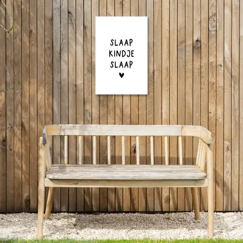 Slaap kindje slaap - Spreuken - Quotes Tuinposter op houten frame 2 cm dik klein -sfeer4