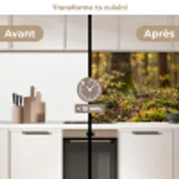 Houtsnip - Bos - Bladeren - Herfst - Gecamoufleerd keuken achterwand 2 middel -voor-na2_FR