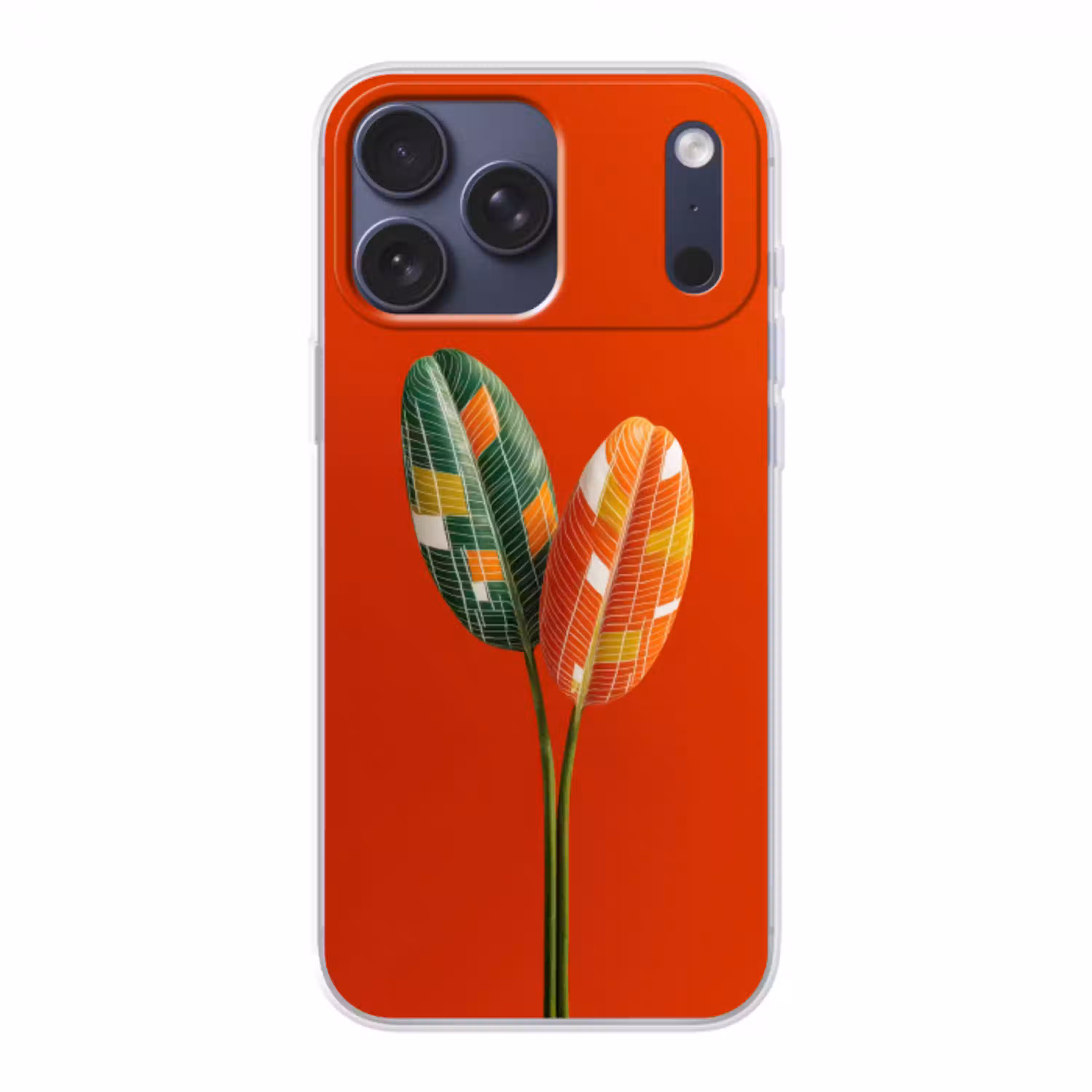 Bladeren - Ovaal - Mozaïek - Patroon Telefoonhoesje iPhone 17 Pro Max klein -3d