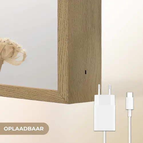 Droogbloemen - Natuur - Botanisch Light Box met batterij (Wandlamp) middel -USP_websiteoplaadbaarNL