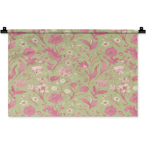 Classic - Pink - Mint Wandkleed katoen klein 269 -zz3d