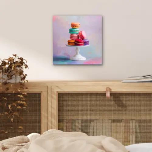Macarons - Schaal - Pastel - Kleurrijk aluminium wit klein -sfeer3