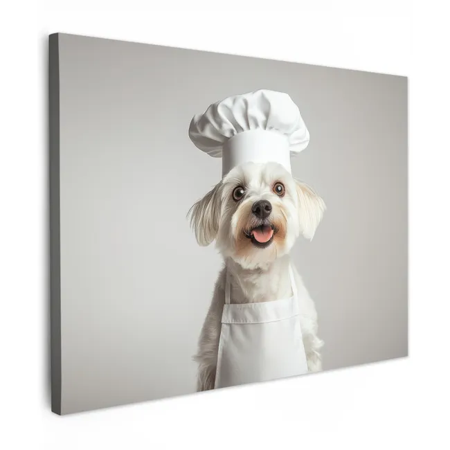 Canvas Print - Dog - White - Cook