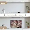 Goud - Marmer - Paars keuken achterwand spatscherm klein -voor_na_NL