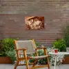 Wereldkaart - Koekjesdeeg - Warme baksfeer Tuinposter op houten frame 2 cm dik klein -sfeer3