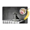 Bengaal - Kat - Tafelkleed - Zwart - Wit - Dier Placemat vinyl groot -zzzproduct_Kitchenyeah-website