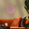 Plaid - Patroon - Gestreept - Roze Wandcirkel Organisch Forex 3mm klein 629 -sfeer3