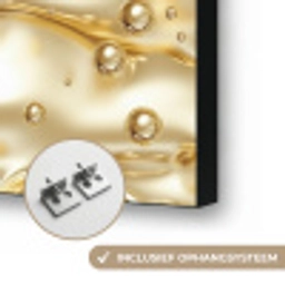 Vloeibaar - Druppels - Goud Textielframe zwart klein 947 -USP_ophangsysteemNL