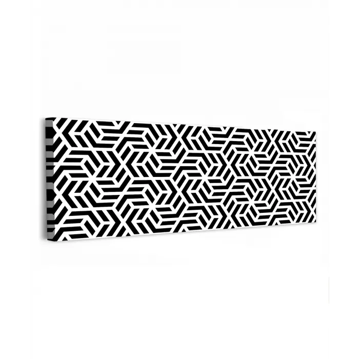 Design - Geometrie - Patroon - Zwart - Wit canvas 2cm klein 828 -z3d