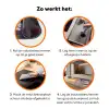 Vogels - Bloemen - Roze Inductie beschermer vinyl 3mm klein -zzzzzzz-td-werking