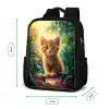 Kees kitten Rugzak - Zwart middel -productfoto_formaten